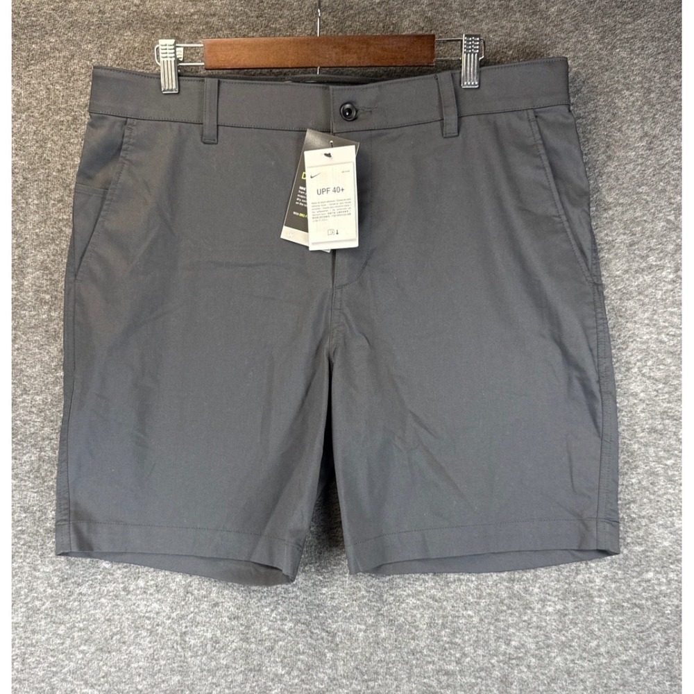 NWT Nike Golf Shorts Men 36 Grey Dri-FIT UPF 40 Standard Fit Travel Sailing Golf